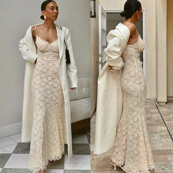 Meshki Cream Lace Maxi Dress - Picture 7 of 7